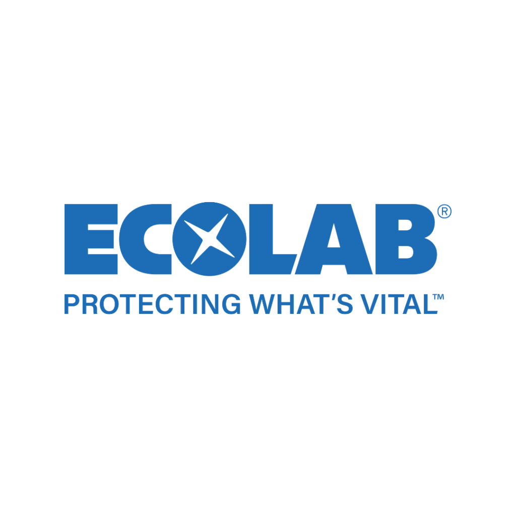 the ecolab logo with the words protecting what's vital